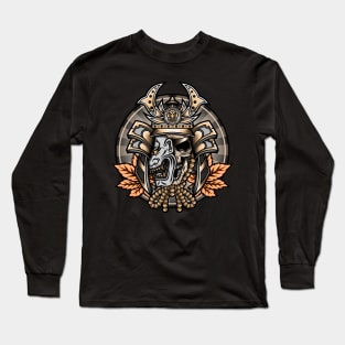 Skull of samurai Long Sleeve T-Shirt